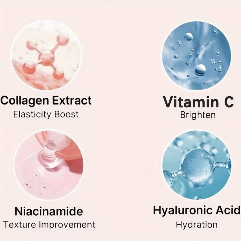 Collagen Night Mask Korean Skincare – Gel Face Mask with Applicator Brush, Hydrolyzed Collagen, Niacinamide, Vitamin C & Hyaluronate for Hydration & Plumping, Paraben-Free, 80g (MOOYAM)
