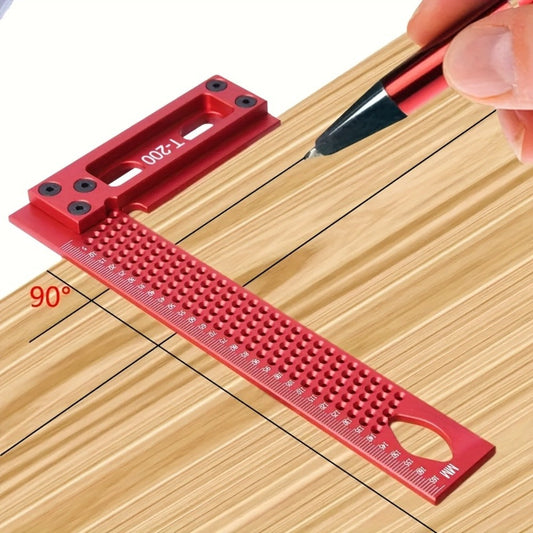 T-Square Marking Gauge, 200 mm Aluminum Alloy Layout Ruler for Woodworking
