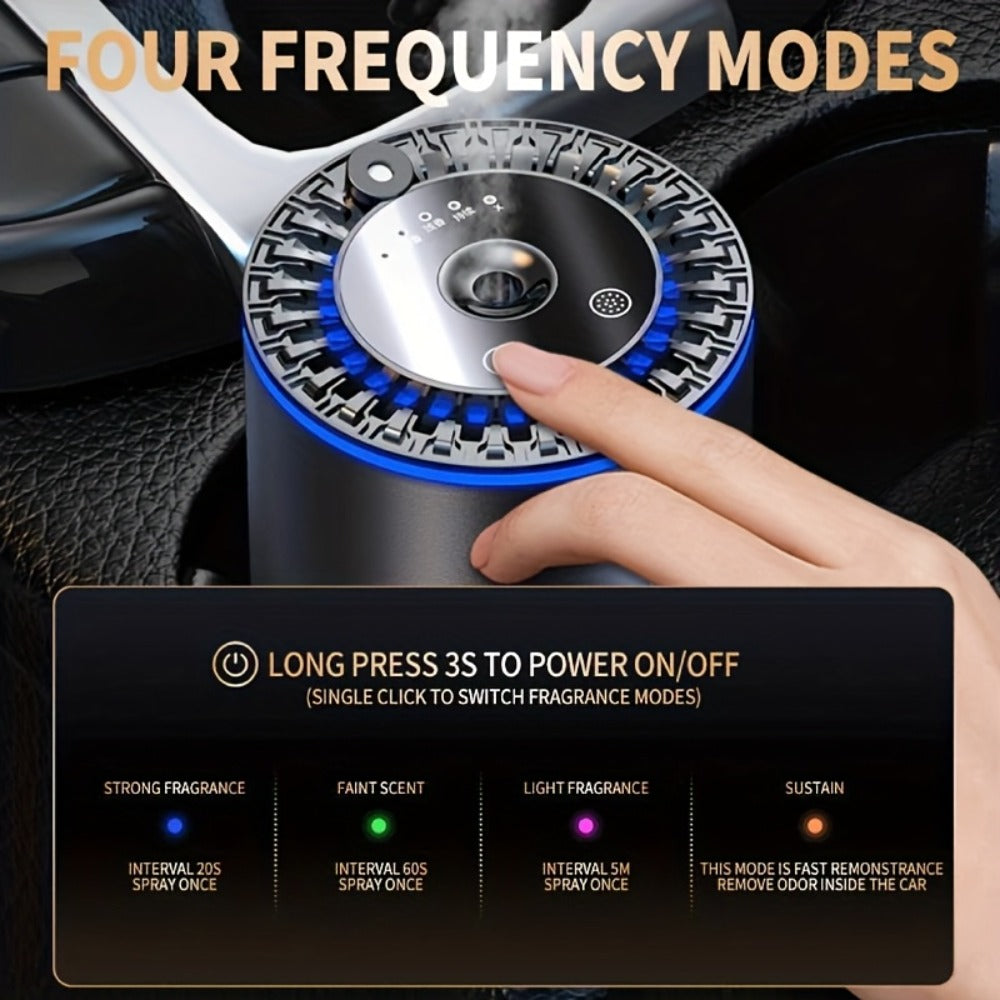 Rechargeable Cordless Car Diffuser with Starry Sky Roof Projection – Ultrasonic Aromatherapy Car Air Freshener, Battery & USB Powered, Fits All Cars, Refill Liquid Available | Auto Interior Gift