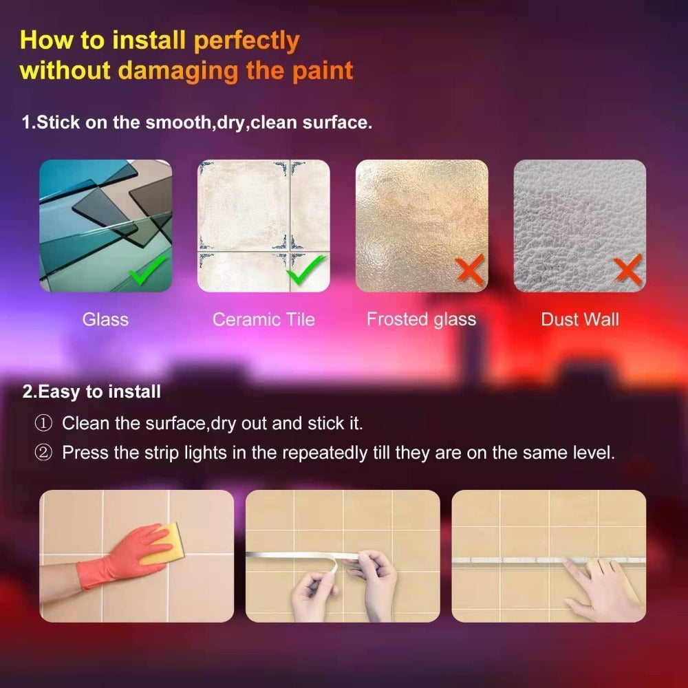 IR Remote LED Strip Lights with Music Sync & DIY Mode - RGB Color Changing Gradient Breathing Flashing USB Powered 25FT 50FT 60FT 65FT 100FT for Bedroom Gaming Room Party Holiday Decoration