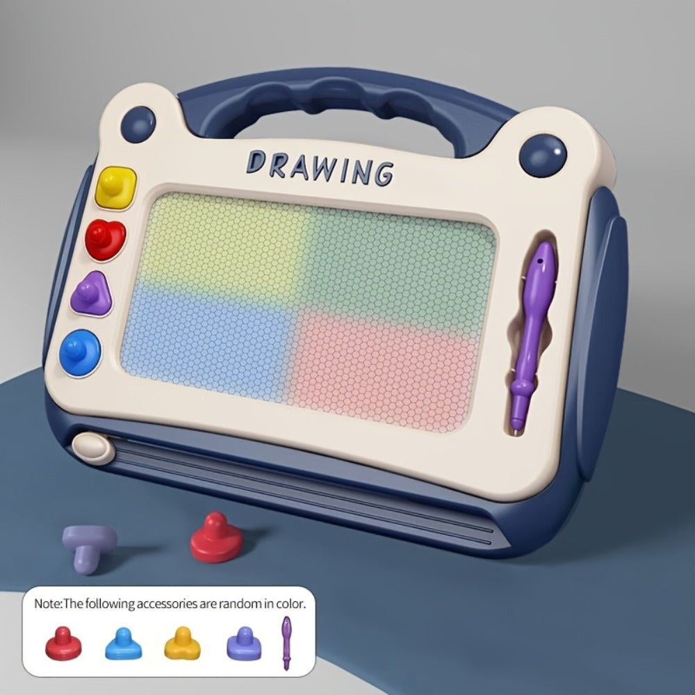 Magnetic Drawing Board for Kids Colorful Erasable Sketch Pad with Stylus and Stamps Portable Doodle Board for Toddlers Ages 3+ Indoor Outdoor Travel Gift for Boys Girls