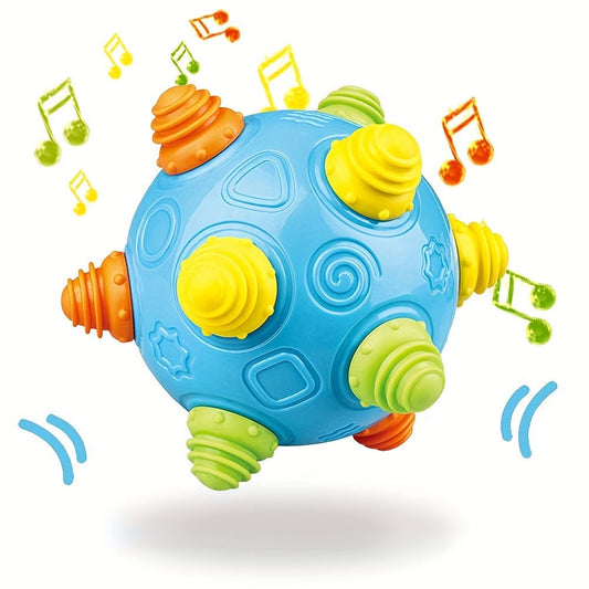Musical Bouncing Ball Toy with Interactive Pat-to-Play Motion