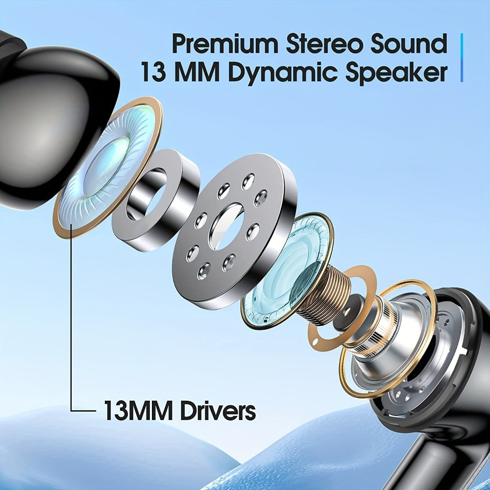 Stereo Sport Wireless Earbuds Touch Control Charging Case In-Ear Bluetooth TWS Headphones for Running Gym Fitness Music All Smartphones