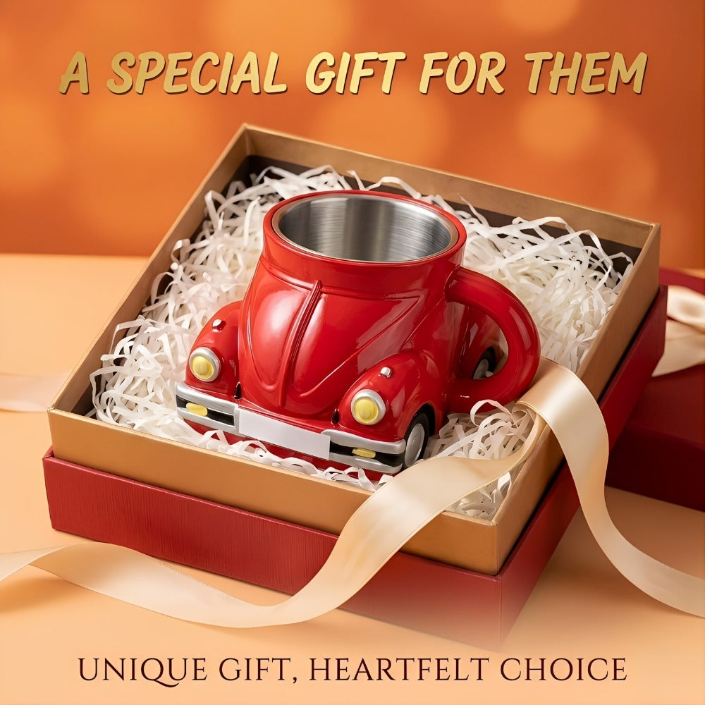 Sports Car Shape Coffee Mug – Fun Novelty Car Shaped Drinking Cup Large Capacity – Unique Tea Cup for Office & Home Decor – Cool Birthday & Christmas Gift for Car Lovers – 6 Colors
