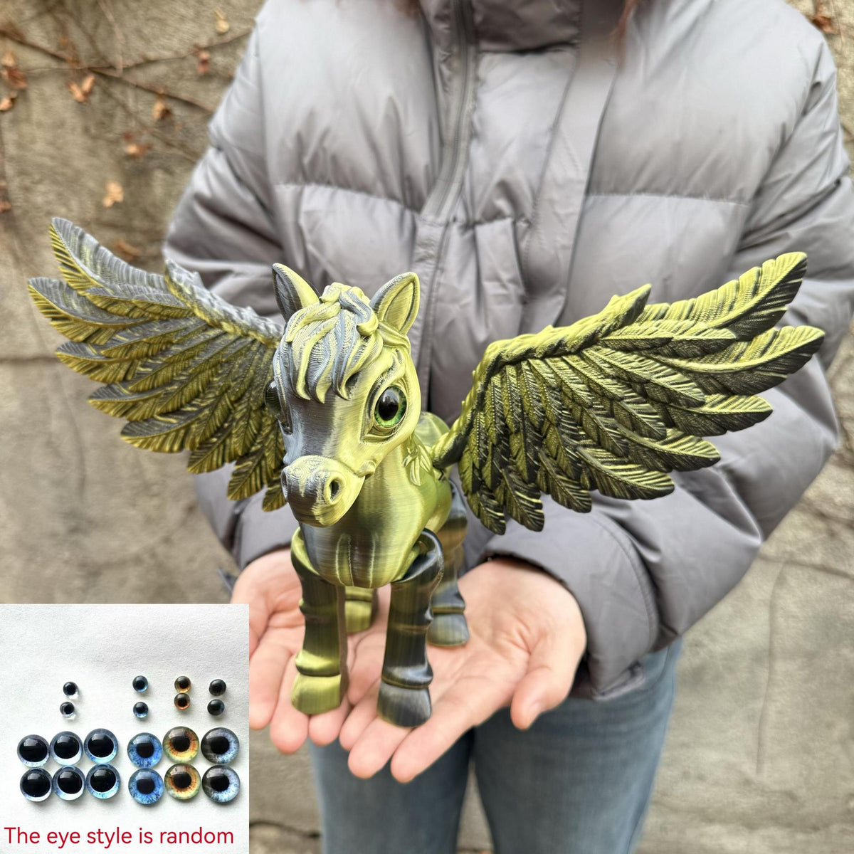 Pegasus Flying Horse Figurine Articulated 3D Printed – Large Poseable Mythology Fantasy Sculpture 10 Color Styles, Movable Joints Desk Decor Unique Gift for Kids Adults Horse Lovers