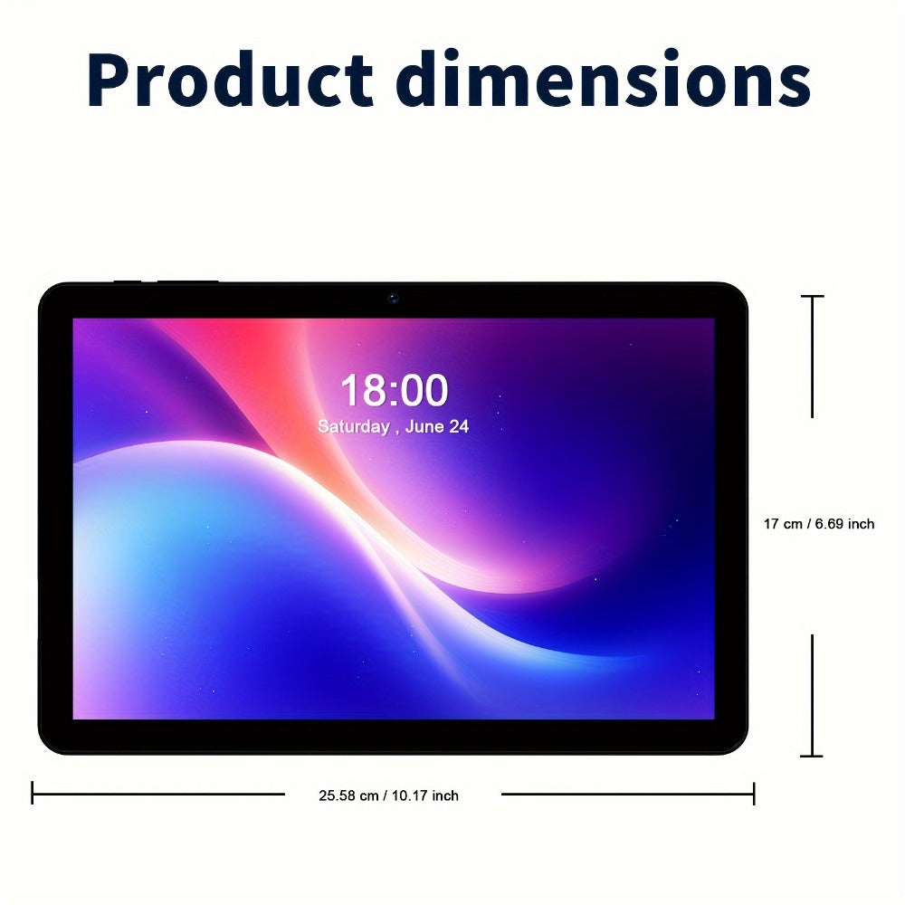 PRITOM Octa-Core Android 14 Tablet 10.1 Inch 8GB RAM 32GB ROM 2-in-1 with Keyboard Mouse Stylus & Protective Case, 1TB Expandable, Dual Camera, No WiFi Offline Tablet PC for Work Study Entertainment