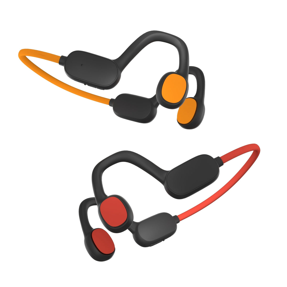 Kids Open Ear Headphones Air Conduction Wireless Bluetooth Headset Mic 20H Playtime Safe Hearing Protection Stereo Sound School Sports Outdoor Children Earphones Orange Red Green