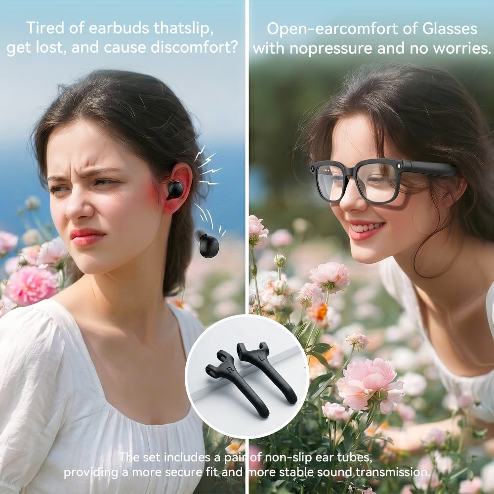 AI Translation Glasses with Camera 8MP HD Video & Photochromic Lenses – Voice Assistant | Object Recognition | Hands-Free Music & Calls | Wireless Smart Eyewear for Travel Business Daily Use | Tech Gift