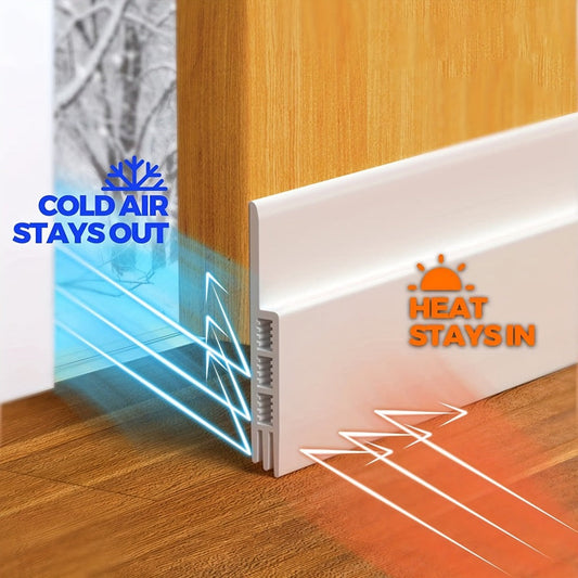 Door Draft Stopper, Self-Adhesive Silicone Door Sweep with 3-Layer Design
