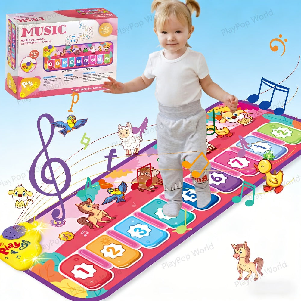 Farm Animal Kids Piano Mat with Musical Keys and Interactive Sounds