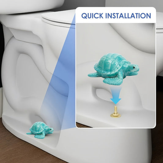 Sea Turtle Toilet Bolt Caps, Green Resin Screw Covers for Coastal Bathroom Decor
