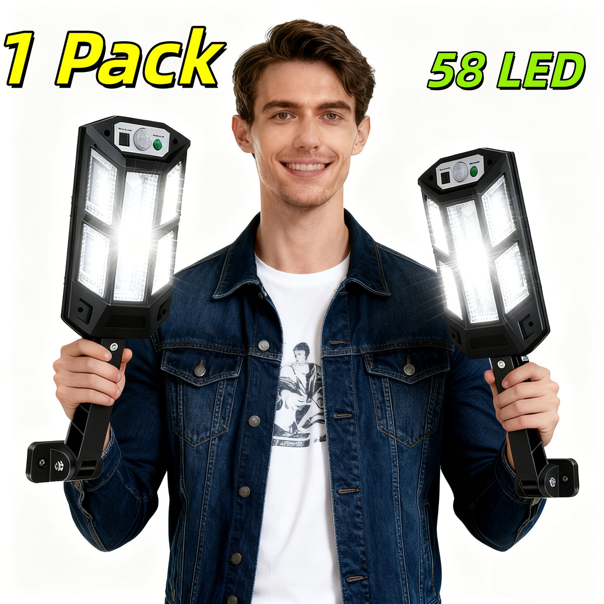 Solar Street Light Outdoor IP65 – High Brightness Wide Angle Dusk to Dawn Solar Powered with Remote Control for Parking Lot, Yard, Stadium & Plaza (58 / 90 / 192 LED)