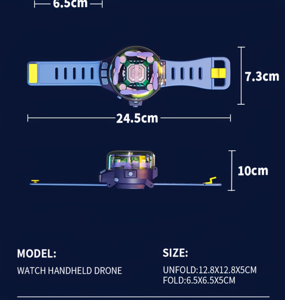 Watch Case Mini Drone for Kids with 2 Rechargeable Batteries – RC Quadcopter Stable Hover Indoor Outdoor Beginner Flying Toy Gift for Boys Girls Birthday Christmas Halloween Blue Green Black