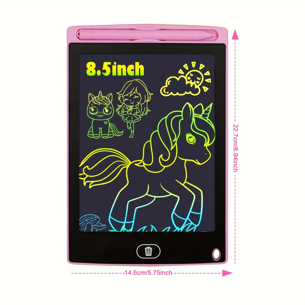 LCD Drawing Tablet with Stylus 2 Pack – 8.5 Inch Reusable Doodle Pad for Kids, Blue & Pink, Battery-Powered Educational Toy, Birthday & Holiday Gift for Boys & Girls
