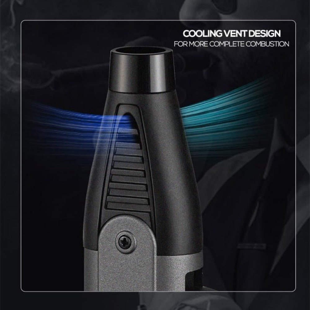 1300°F Torch Lighter 5pcs Blue Flame Windproof Refillable with Safety Lock - Jet Flame for Candles, Grill, BBQ & Camping | Gift Box Available | Butane Not Included