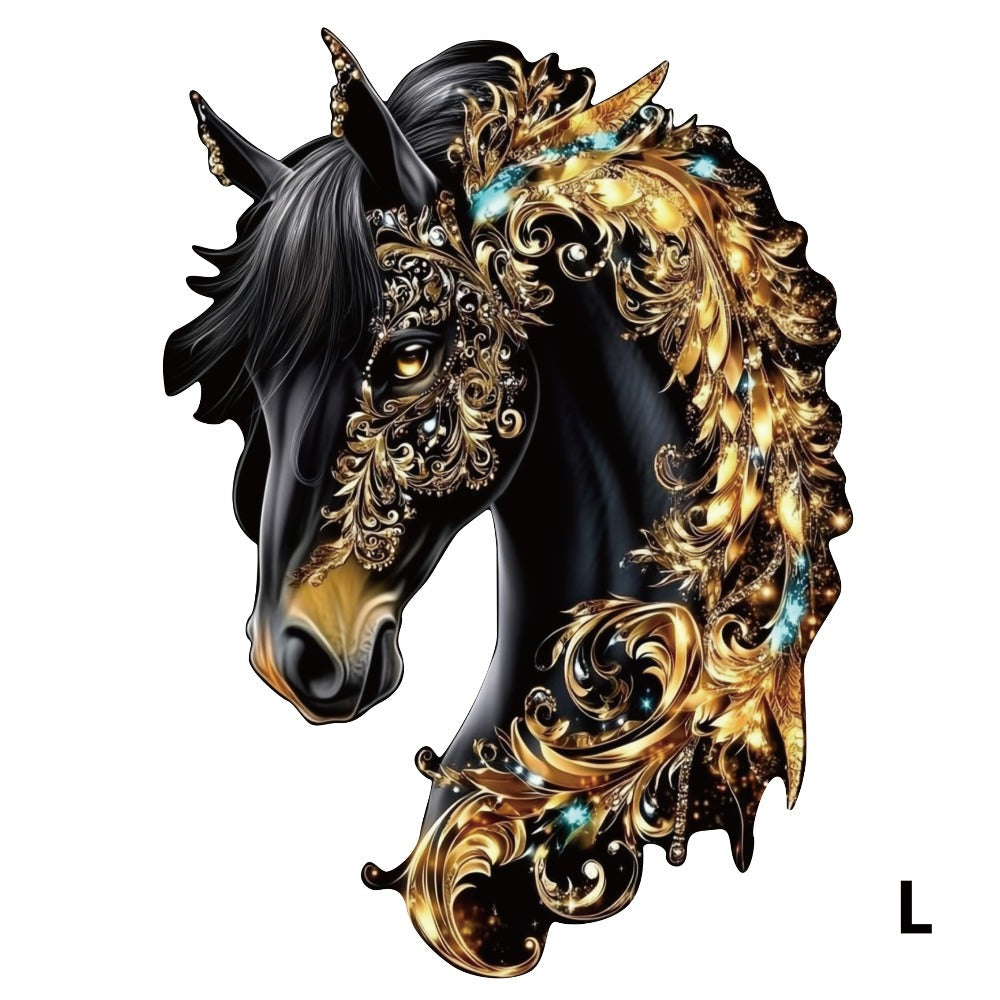 Horse-Shaped Jigsaw Puzzle in Mixed Colors, Three Size Options