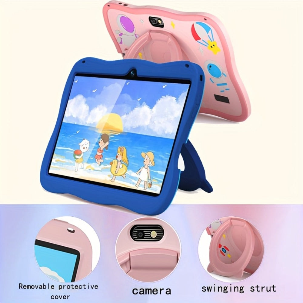 Kids Tablet 7 Inch Android 14 with Protective Case, 4GB RAM 32GB Storage, Parental Control, Google Kids Space, WiFi Bluetooth YouTube, Educational Gift for Toddlers Boys Girls Ages 3-12, Pink & Blue