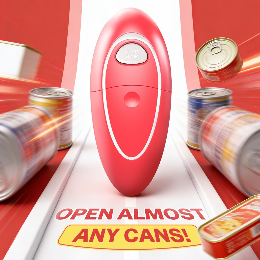 Electric Can Opener One-Touch Automatic – Smooth Edge Battery Operated Handheld Opener for All Can Sizes, Best Kitchen Gadget for Seniors, Arthritis & Weak Hands, Great Gift Idea