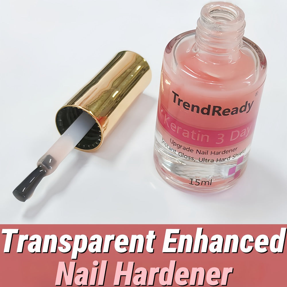 Nail Strengthener 2 Pack 4-in-1 Natural Protein Hardener — Extra Strong Fast Drying Nail Growth Treatment Base Coat for Weak Brittle Splitting Nails, Women Men All Nail Types