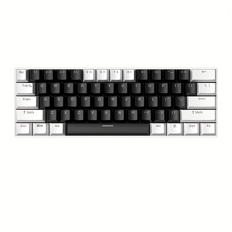 Blue Switch RGB Mechanical Keyboard 60% Layout – 61 Keys Ultra-Compact Wired Tenkeyless Design for PC, Laptop & Mac | Clicky Tactile Gaming & Typing Keyboard | Black & White Color Options