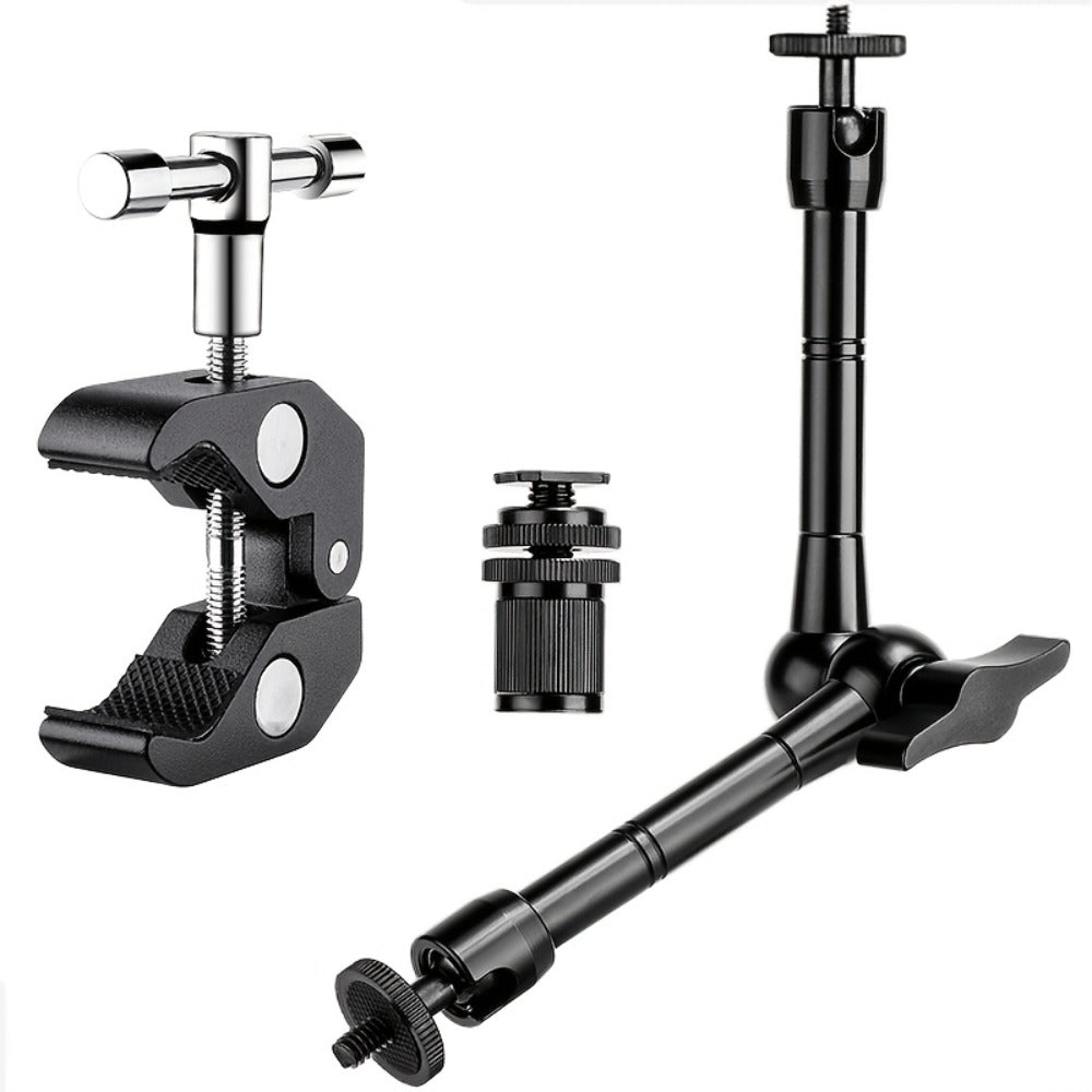 Magic Arm 11 Inch Friction Articulating with Super Clamp – Camera Arm for DSLR, LCD Monitor, LED Light, Photo Studio, Streaming & Outdoor Camping Fishing Mount