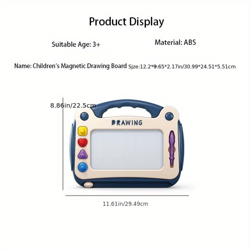 Magnetic Drawing Board for Kids Colorful Erasable Sketch Pad with Stylus and Stamps Portable Doodle Board for Toddlers Ages 3+ Indoor Outdoor Travel Gift for Boys Girls