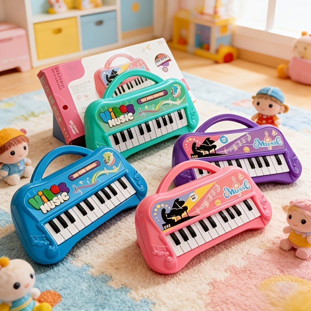 Kids Mini Piano Keyboard with 13 Keys, Electronic Music Toy in Four Colors