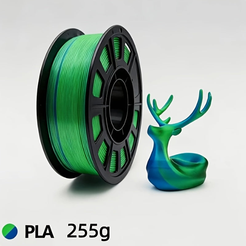 Gradient Rainbow PLA Filament 1.75mm 32 Colors – Shiny Multicolor Fast Color-Changing 250g Spool for FDM 3D Printers | Compatible with Creality Ender 3 Bambu Lab Prusa Anycubic | 3D Printing Filament