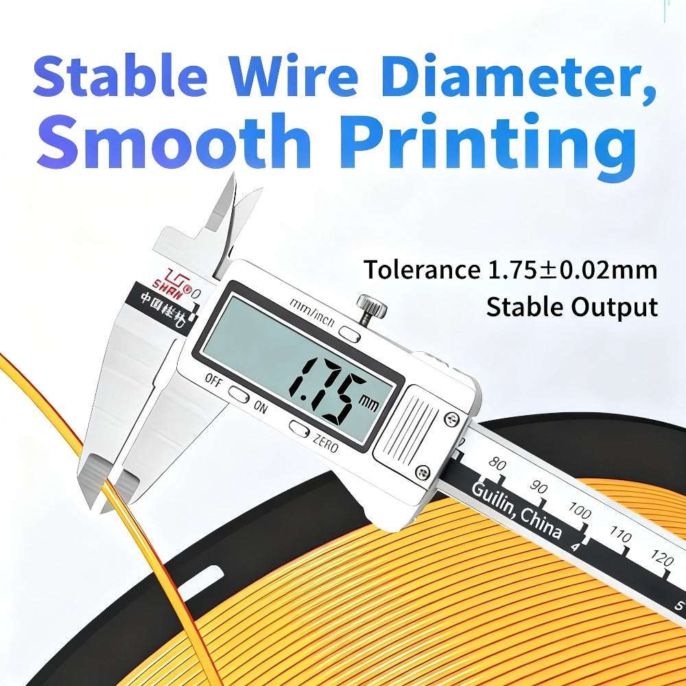 Dual Color PLA Filament 1.75mm 250g Vacuum Packed – Neatly Wound High Precision ±0.02mm Smooth Printing Two-Tone Gradient 3D Printer Filament | Dual Color PLA Spool for FDM 3D Printers Hobby Makers