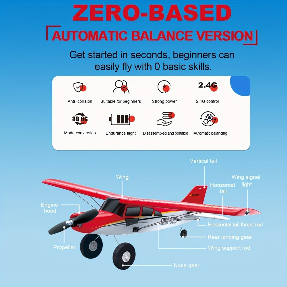 QIDI560 Brushless 6-Channel RC Plane with 2 Batteries