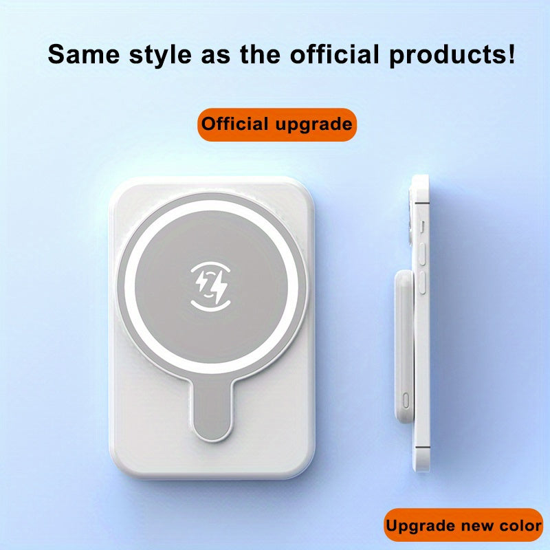 Ultra-Thin MagSafe Compatible Power Bank 12900mAh – Magnetic Wireless Portable Charger, 20W Wired Fast Charging Battery Pack with USB-C Cable for iPhone 17 16 15 14 13 12 Samsung Android
