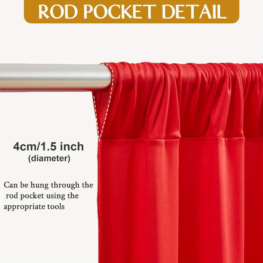 Photography Backdrop 4-Pack 5x10ft Polyester Spandex Background Cloth | Wrinkle-Resistant, Soft & Smooth with Pole Pockets | Wedding, Birthday, Banquet, Party & Event Decoration Curtains