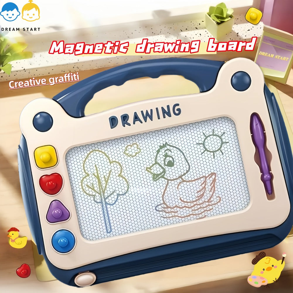 Magnetic Drawing Board for Kids Colorful Erasable Sketch Pad with Stylus and Stamps Portable Doodle Board for Toddlers Ages 3+ Indoor Outdoor Travel Gift for Boys Girls