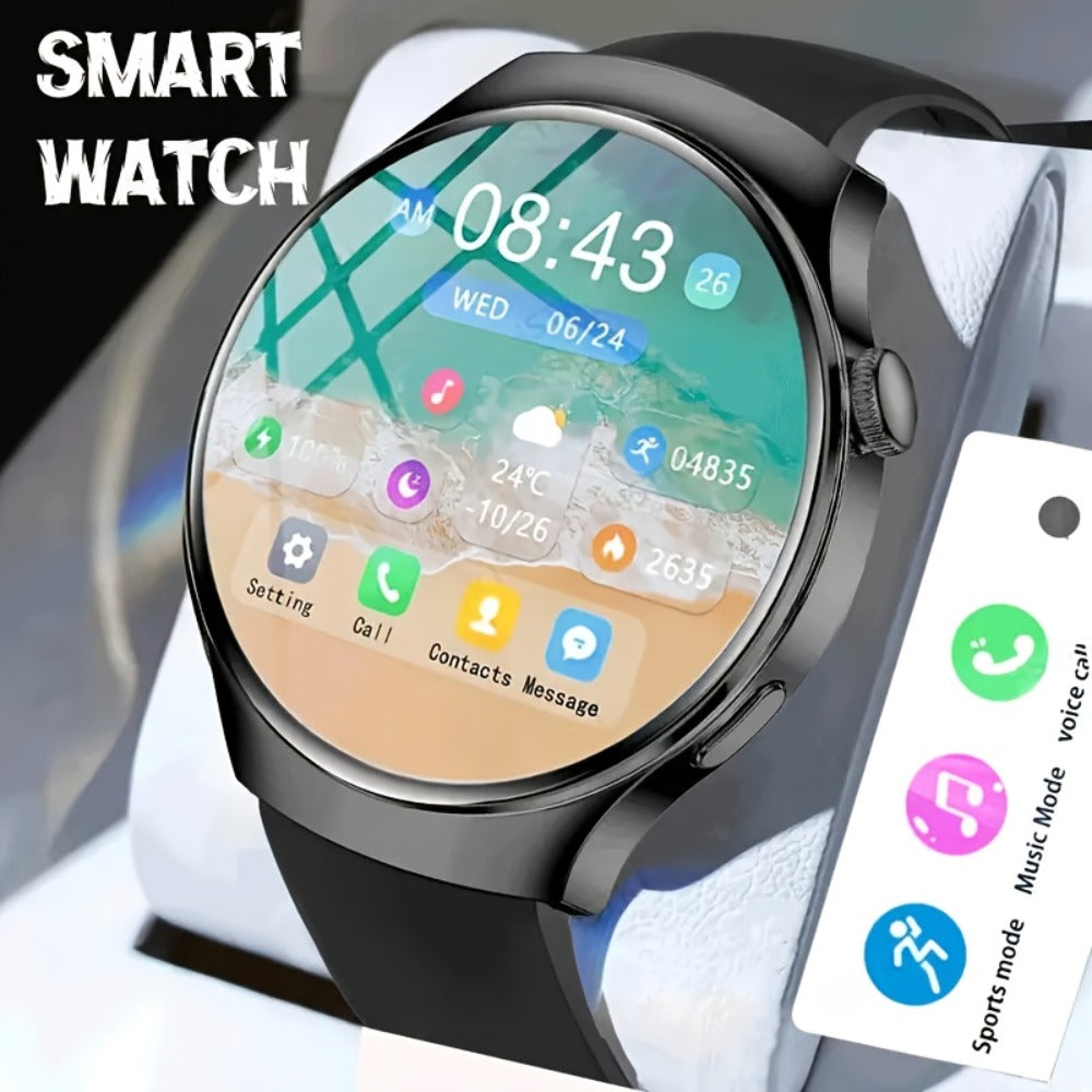 OLED Touchscreen Business Smartwatch Unisex – 2.01" Wireless Calling Message Reminders Music & Photo Control Step Calorie Tracker High Quality Smart Watch for Men Women Office Formal Casual
