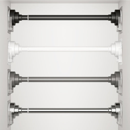 Stainless Steel Tension Rod, Adjustable No-Drill Curtain & Clothes Rod