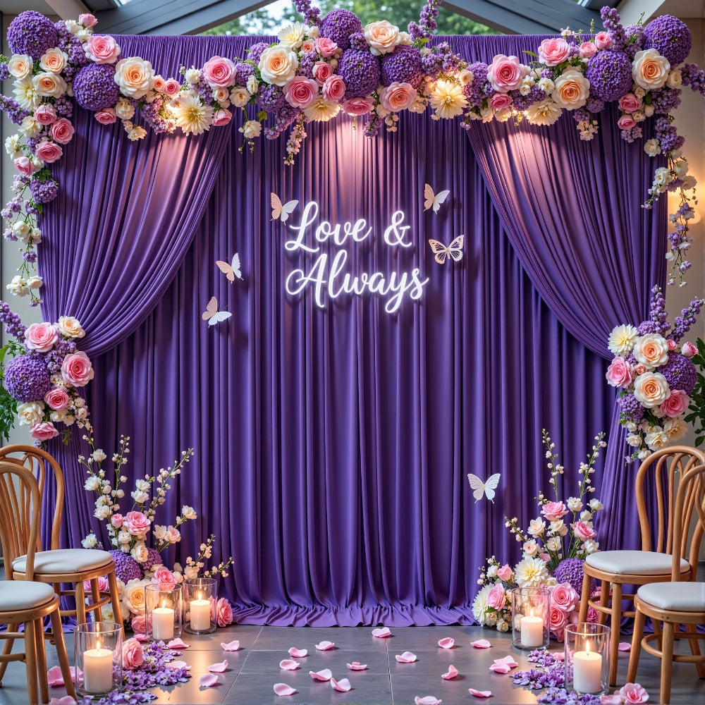10x10Ft Polyester Photography Backdrop 2-Pack – Photo Booth Background Curtain for Party, Birthday, Wedding, Holiday, Stage & Exhibition Decoration, Wrinkle-Free, Machine Washable, Easy Pole Install