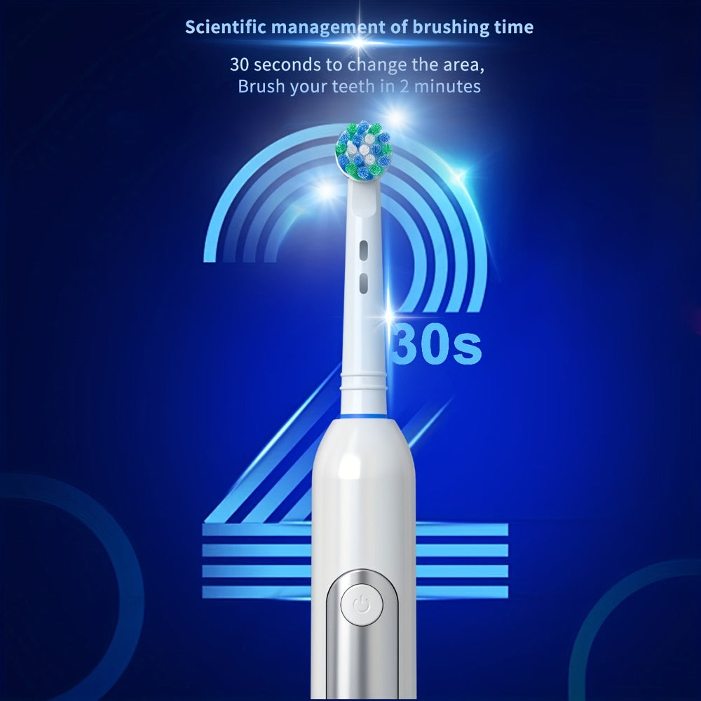 Electric Toothbrush with 3 Rotating Cleaning Modes - Induction Charging, 4 Replacement Brush Heads, Travel Case Included, Couples Toothbrush Set, Deep Plaque Removal, Holiday Gift, Black Purple Blue