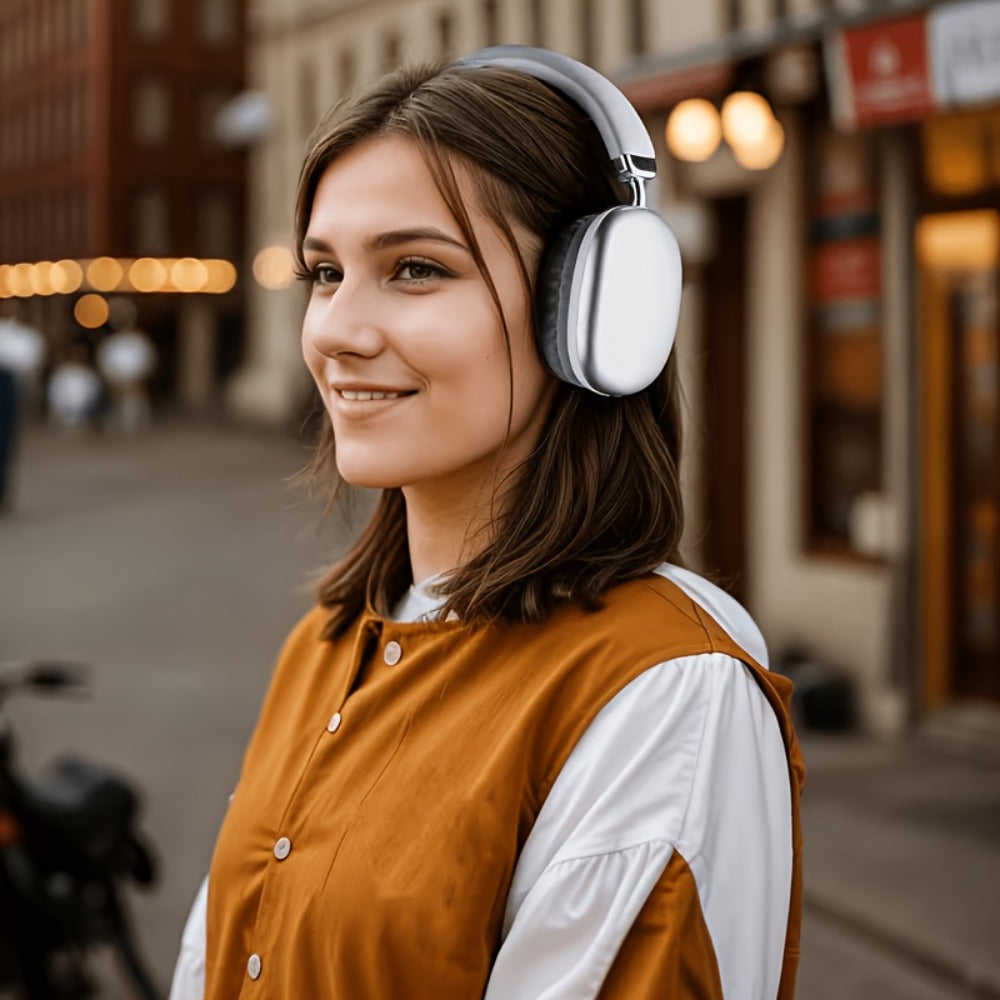 Rotatable Over-Ear Wireless Headphones Bluetooth 5.4 800mAh Large Battery Noise Reduction High Sound Quality Closed-Back Cushioned Headset for Sports Gaming Walking iOS Android Computer