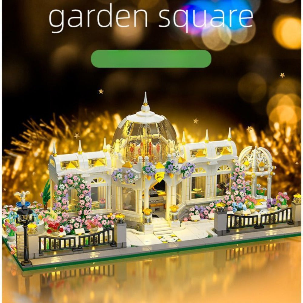 6700-Piece Garden Plaza Micro-Landscape Building Block Display Model