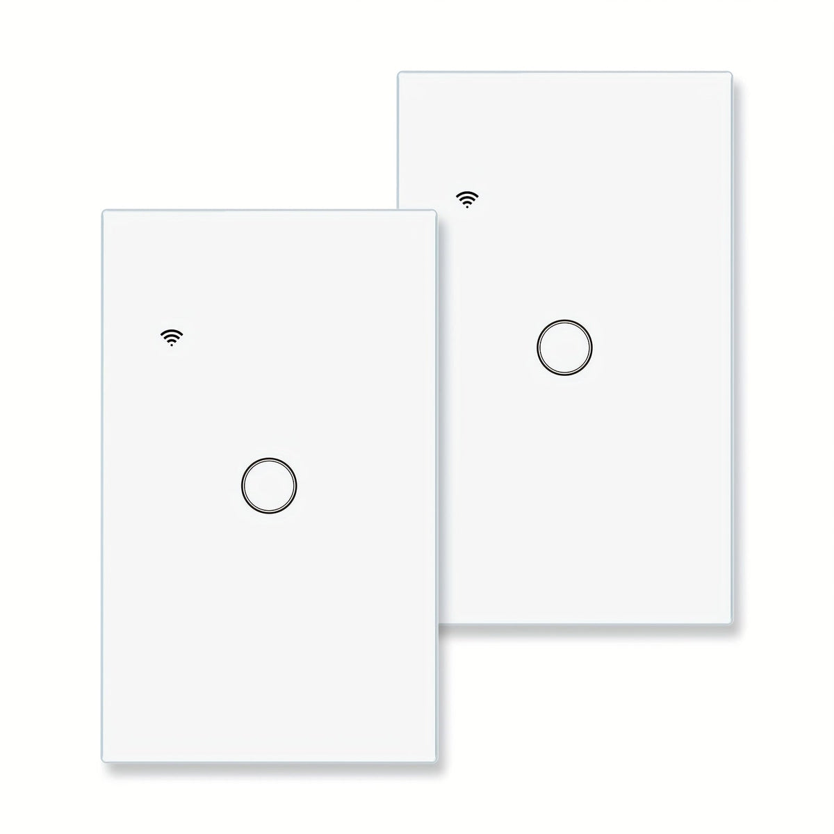 No Neutral Wire Smart Touch Wall Switch MOES WiFi 1/2/3 Gang Single Fire, Works with Alexa & Google Home, App Remote Control, 2.4GHz 110V White – 2 Pack 3 Pack Smart Light Switch