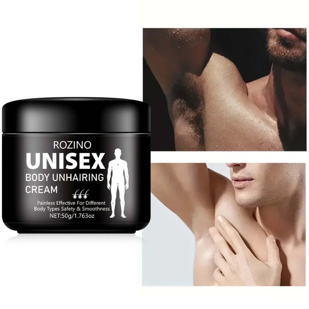 Hair Removal Cream 5-Minute Fast Depilatory for Legs Arms Armpits Abdomen 50g - Gentle Painless No Residue Moisturizing Body Hair Remover for Women Men All Skin Types Razor-Free
