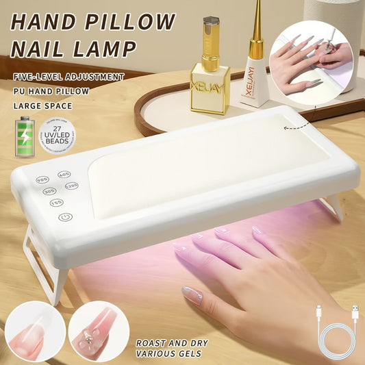 LED Nail Lamp with Wrist Rest, Square Design for Gel Manicures and Pedicures