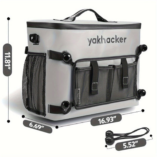 Insulated Kayak Cooler Bag with Adjustable Shoulder Strap, Gray or Green