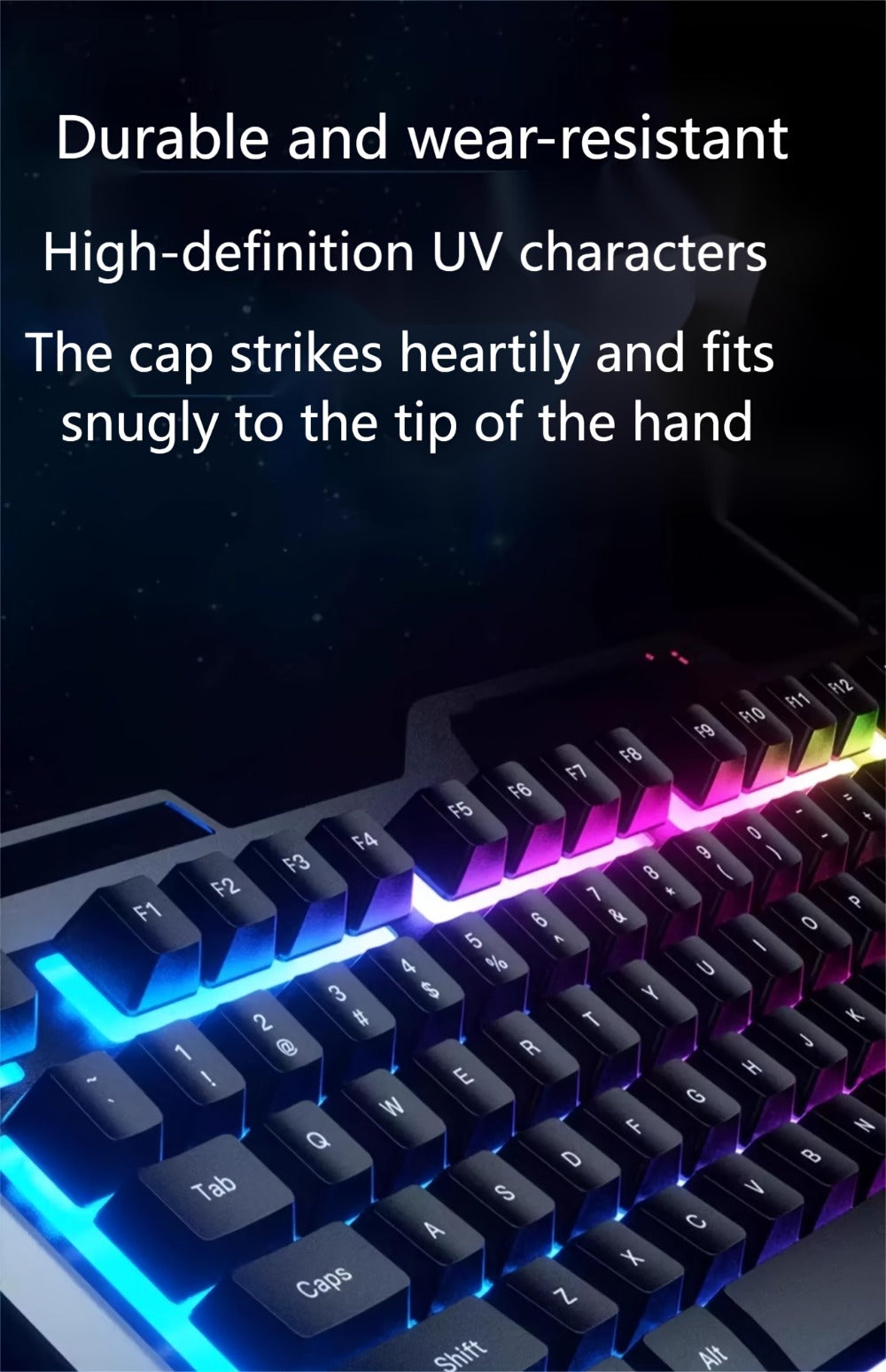 RGB Gaming Keyboard and Mouse Combo Wired USB – Backlit Ergonomic Keyboard & Mouse Set for PC Desktop Laptop Windows, Plug and Play, Universal Compatibility for Gaming & Office
