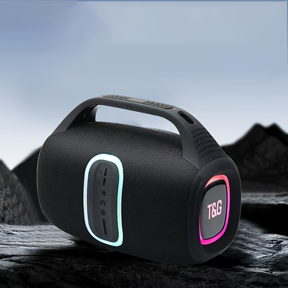 TG674 30W Outdoor Portable Bluetooth Speaker IPX4 Waterproof Dual Pairing Stereo 3600mAh Battery Booming Bass Handle Wireless Subwoofer Speaker for Camping Party