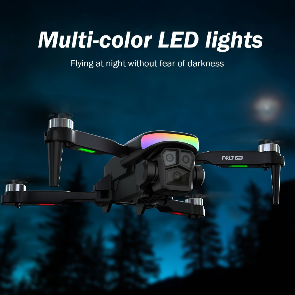 LCD Screen Drone Dual Cameras Brushless Motor Foldable RC Quadcopter Altitude Hold 3D Flips Headless Mode One-Key Takeoff Landing 32G SD Card | Beginner Adult Drone Gift for Kids Boys Girls
