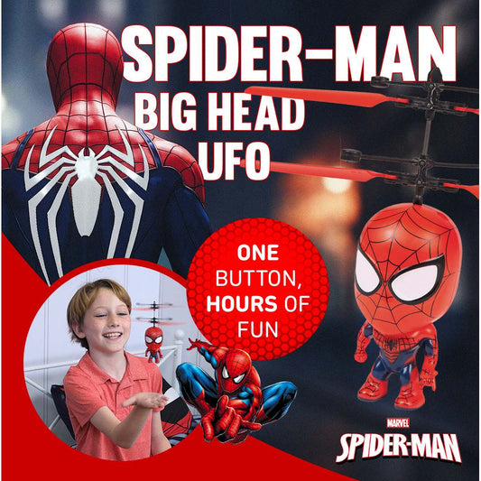 Spider-Man Flying Figure IR Helicopter Toy, 3.5-Inch Indoor Flyer