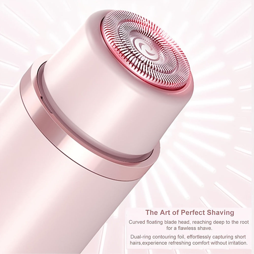 Electric Shaver for Women 2-in-1 Bikini Trimmer Portable USB Rechargeable Painless Wet Dry Lady Shaver with Precision Combs for Face Arms Legs Underarms Bikini Line