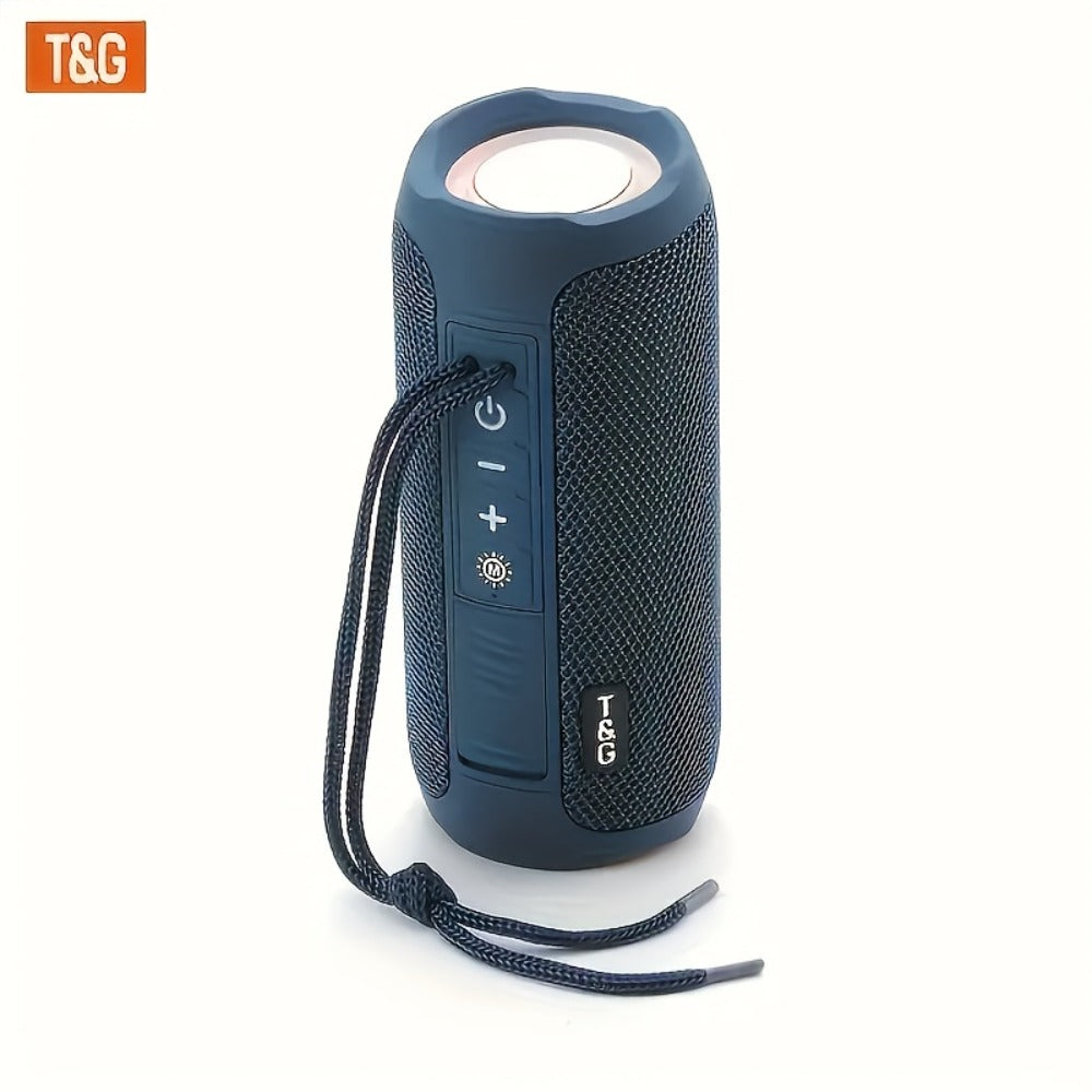 TG227 Portable Bluetooth Speaker with LED Breathing Light, TWS Stereo Sound, USB-C Rechargeable, Wireless Speaker for Outdoor Camping, Hiking, Gatherings