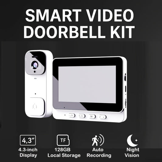 Wireless Video Doorbell with Motion Detection, Two-Way Audio & Local Storage